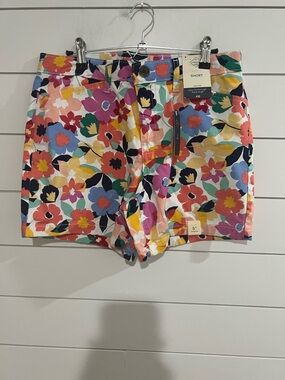 St. John's Bay Bright Floral Denim Shorts - Multicolor